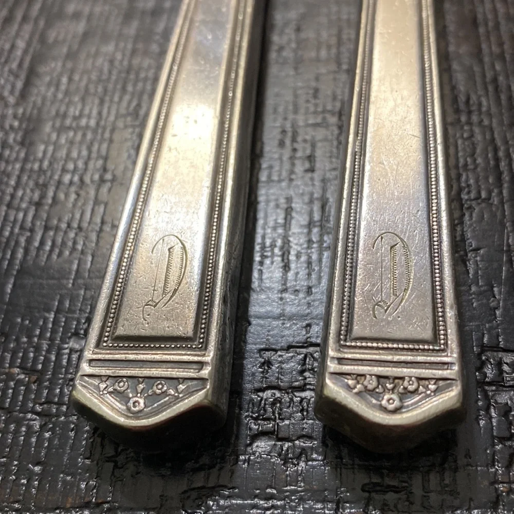Rogers Bros. “D” Monogram Anniversary Silver Plate Carving Set!